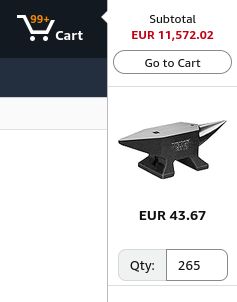 anvil order on amazon