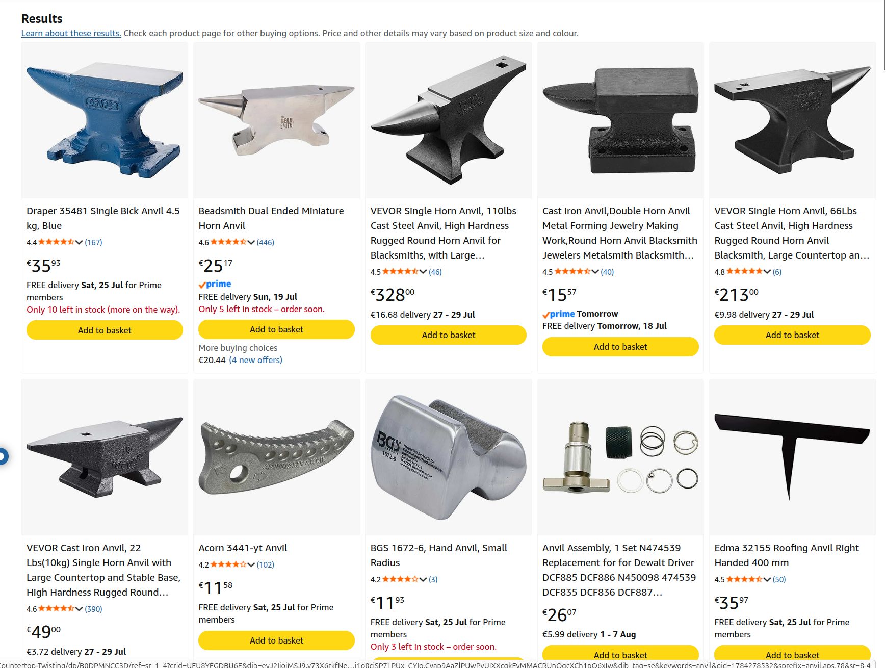 anvils on amazon